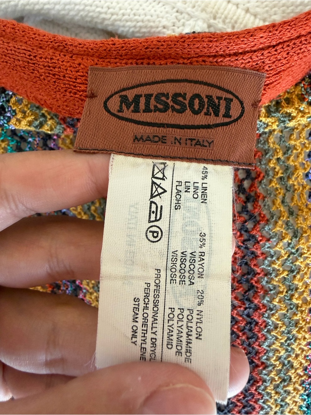 Vintage Missoni Multicolor Knit Open-Front Cardigan - Picture 5 of 6